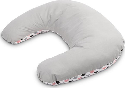 Jastëk ushqyerje Sensillo Nursing Pillow Hearts, pambuk, ngjyrë gri