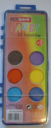 Водени бои Polsirhurt PSAH B12 K144, 12 парчиња