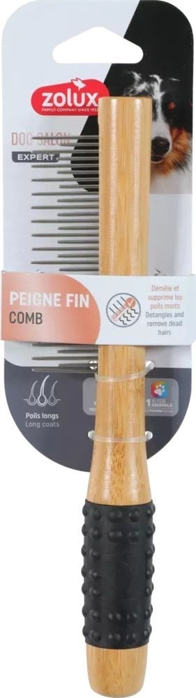 Krehër i imët për qen Zolux Bamboo, bambu, për lesh të gjatë