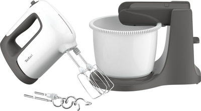 Mikser dore Tefal PrepMix Plus HT464138, 500W, me bazë për ta vënë, gri me të bardhë