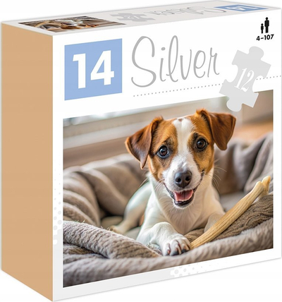 Puzzle Alexander Dog Silver ALEX, 12 pjesë, shumëngjyrësh