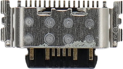 Konektor karikimi micro USB, për pllakë amë telefoni, metalik, argjendtë