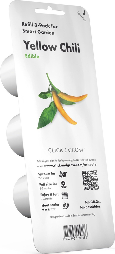 Билни капсули Click & Grow Yellow Chili, сет 3 парчиња, за Smart Garden, жолти