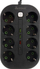 Shpizë zgjatuese Izoxis 24460, 8 presa, 4x USB, kabëll 2 m, e zezë