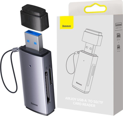 Lexues kartash Baseus Lite Series WKQX060013, USB, SD TF, gri