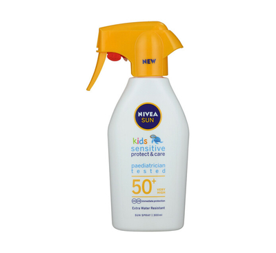 Krem mbrojtës ndaj diellit Nivea Kids sensitive protect & care 50 SPF, 300 ml
