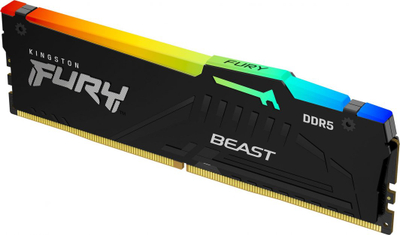 Memorie Kingston Fury Beast RGB, DDR5, 16 GB, 6000 MHz, CL36, KF560C36BBEA-16