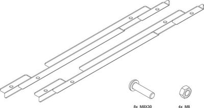 Shina montimi HAGOR Flip 2 WM65R, për 65", VESA 400 x 400, të bardha