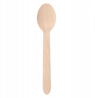 Lugë druri Verlo Fingerfood, 16 cm, set me 100 copë, ngjyrë druri natyrale