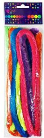 Shkopinj kreativë chenille, 50 cm, set me 8 copë, shumëngjyrësh