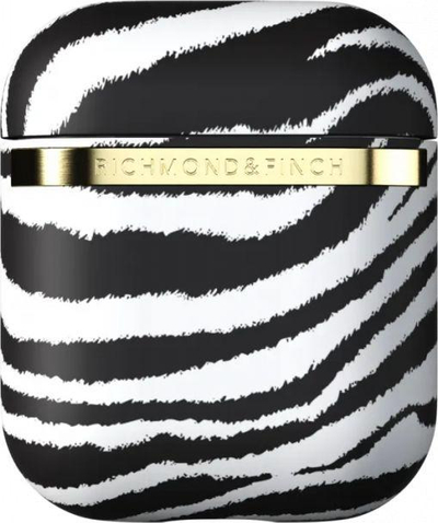 Заштитна кутија за слушалки AirPods Richmond Finch Zebra, мотив зебра, црна