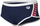 Shorts noti Arena Icons Swim Low Waist, rezistent ndaj klorit, thahet shpejt, navy e bardhë e kuqe