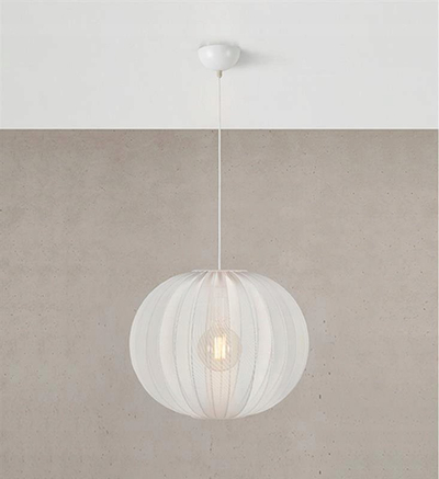 Lampë varëse Markslöjd Florence, Ø50 cm, najlon, e bardhë