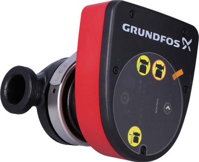 Pompë qarkulluese Grundfos Magna1 32-80 180, për ngrohje edhe ftohje, e zezë me të kuqe
