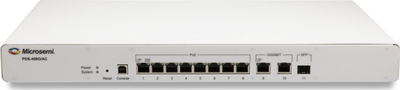 Switch PoE Microsemi PDS-408G, 8+2 porte, fanless, 90W