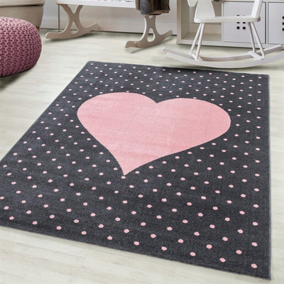 Tapet për kalamaj Bravich LTD Bambi Heart, rrumbullak, 120 cm, gri rozë