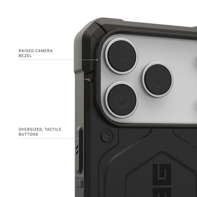 Mbulesë telefoni UAG Pathfinder për iPhone 17 Pro, MagSafe, mbrojtje ushtarake, e zezë