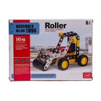 Lodër konstruktore metalike ADAR Roller, 141 pjesë, traktor me rulo, shumëngjyrëshe