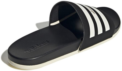 Pantofla Adidas Adilette Comfort uniseks, jastëkuese, e zezë e bardhë