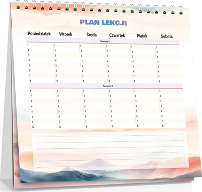 Kalendar tavoline School Calendar 2024 25 Square Desk, format katror, në polonisht