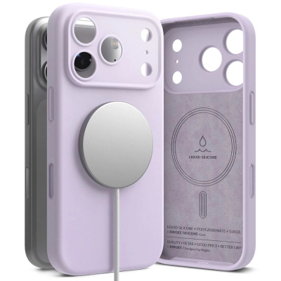 Kllëf telefoni Ringke Silicone Magnetic MagSafe për iPhone 17 Pro Max, silikon, i përshtatshëm për MagSafe, lejla