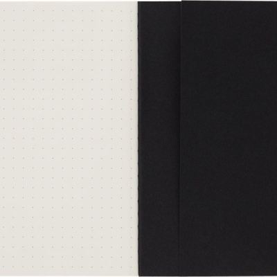 Set fletore Moleskine Cahier Pocket, 9 x 14 cm, faqe me pika, i zi