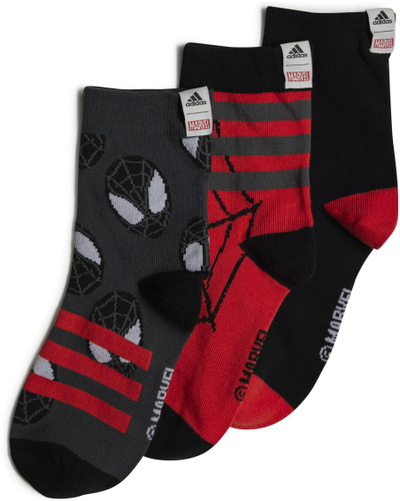 Çorape për fëmijë Adidas HZ2915, set 3 palë, Marvel Spider Man, shumëngjyrëshe