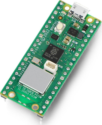 Mikrokontroller Raspberry Pi Pico WH SC0919, 2MB Flash, Wi-Fi edhe Bluetooth