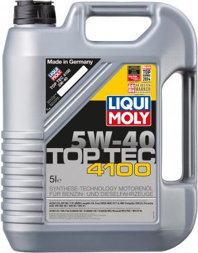 Vaj motori Liqui Moly Top Tec 4100, 5W-40, 5 litra, gri