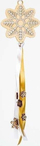 Ornament varës Krishtlindjesh FANDY, dru, 10 x 10 cm