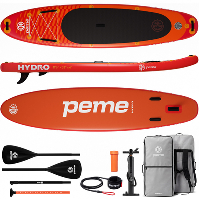 Dërrasë SUP me fryrë Peme Hydro, 350x81x15 cm, Sunset Orange, portokalli