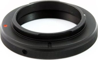 Adapter objektivi Pixco Olympus 4/3 në T2, duralumin, i zi
