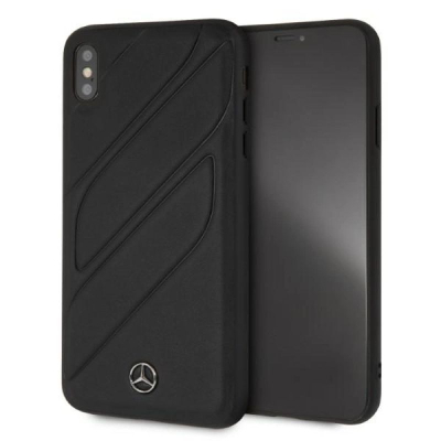 Kapak telefoni Mercedes MEHCI65THLBK, për iPhone Xs Max, lëkurë, i zi