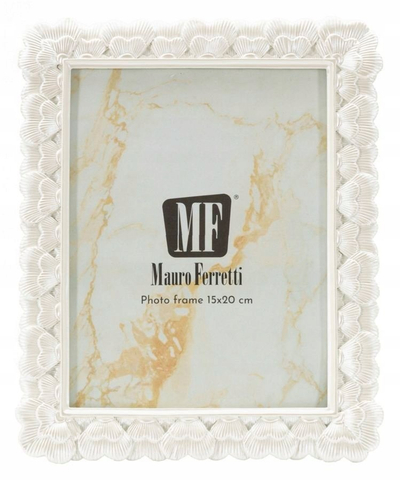 Kornizë fotosh Mauro Ferretti Hearty, 15x20 cm, polyresin me xham, e bardhë