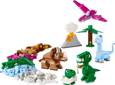 Set ndërtimi dinosauri Creative Dinosaurs për kalamaj, figura që lidhen me njëra-tjetrën