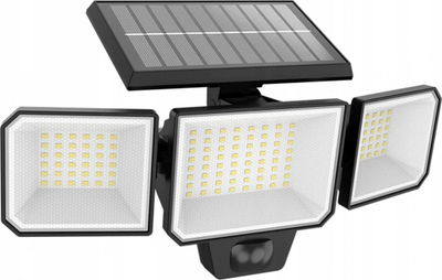Llambë murale diellore Philips Nysil LED, 8.7W, sensor lëvizjeje, e zezë