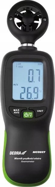 Matës shpejtësie ere Dedra MC0957, LCD me ndriçim, 0-30 m/s