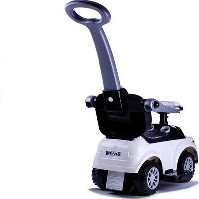 Makinë lodër shtytëse Leantoys 614W Sport Car, dorezë prindi, sedilje me parmakë, e bardhë