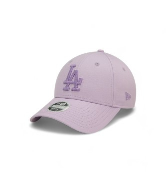 Kape New Era LA Dodgers 9FORTY, logo metalike, e rregullueshme, lejla pastel për femra