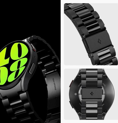 Rrip ore Spigen Modern Fit 316L, për Samsung Galaxy Watch 6 44mm, metalik, i zi