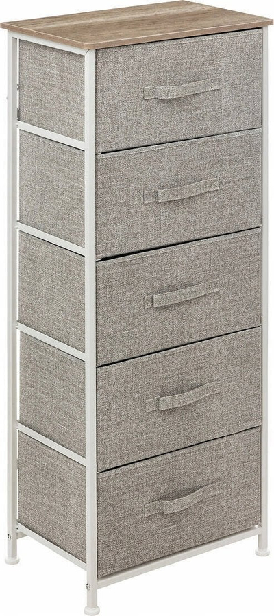 Mobilje ruajtje 5five Simply Smart Tissa, me 5 sirtarë, 114cm, gri e hapur