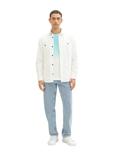 Maicë Tom Tailor Regular Fit, e bardhë/kaltër