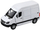 Lodër makinë metalike Delivery Car, pull back, drita dhe tinguj, e bardhë, 1:32