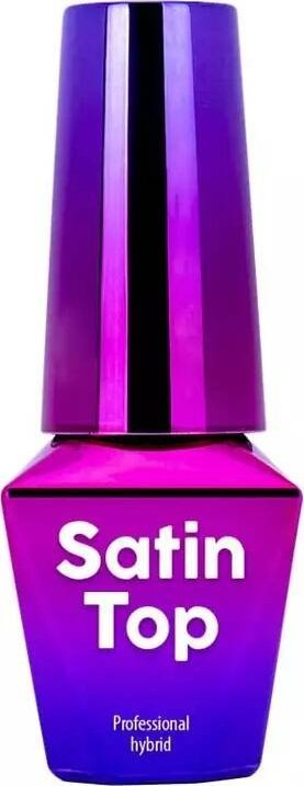 Top Coat për thonj MollyLac Satin, efekt mat sateni, 10ml, rozë
