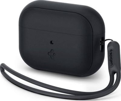 Mbështjellëse Spigen Silicone Fit Strap për AirPods Pro 2, silikoni, me rrip, e zezë