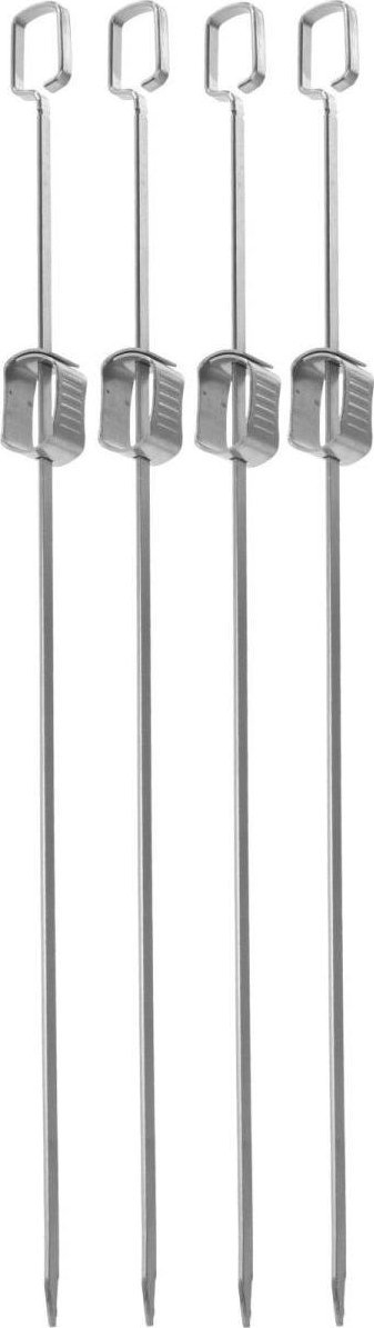 Set shkopinjsh për skarë, çelik inox, shumëpërdorimësh, ngjyrë argjendi