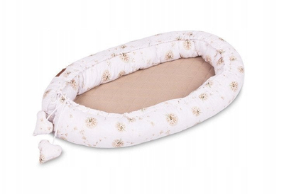 Бебешко гнездо Sensillo Muslin Cocoon Dandelions, муслин, за новороденчиња, беж