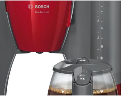 Aparat për kafe Bosch TKA 6A044, 1200 W, 1250 ml, i kuq