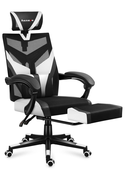 Karrige gaming Huzaro Combat 5.0, ergonomike, 140kg, e bardhë