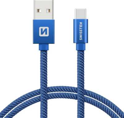Kabllo USB Swissten Textile, USB A me USB C, 0.2m, e zezë
